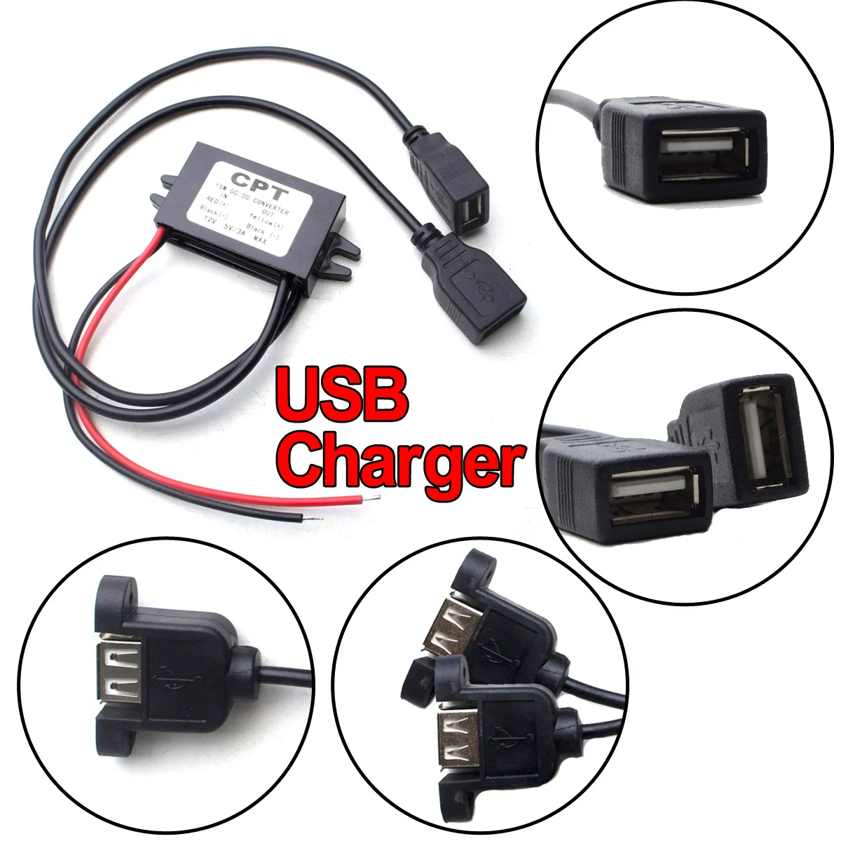 

DC-DC 12V to 5V 3A 15W Car Power Converter Micro Mini USB Step Down Voltage Power Supply Output Adapter Low Heat Auto Protection