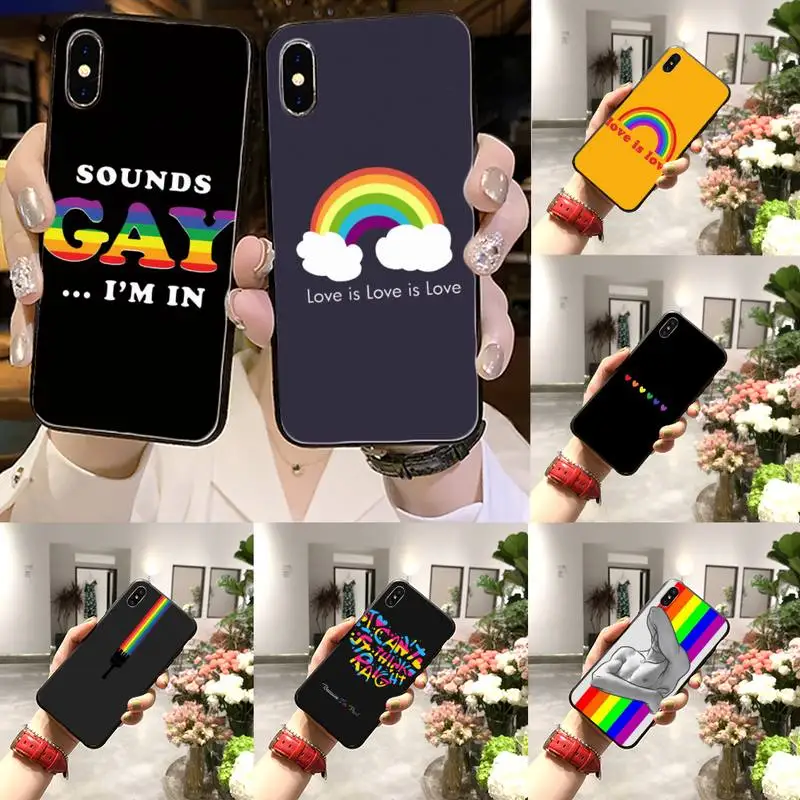 Gay Lesbian LGBT Rainbow Phone Case for iPhone 11 12 pro XS MAX 8 7 6 6S Plus X 5S SE 2020 XR