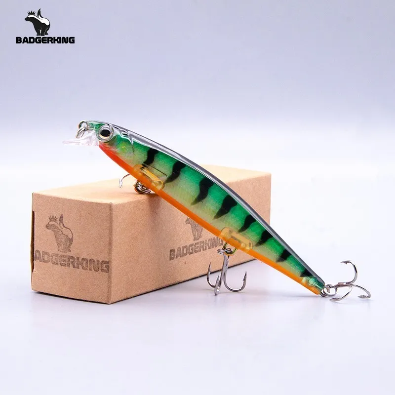 13g quality minnow with short lip shallow diving and three treble hook 12.5cm cheap lure with resin protection layer