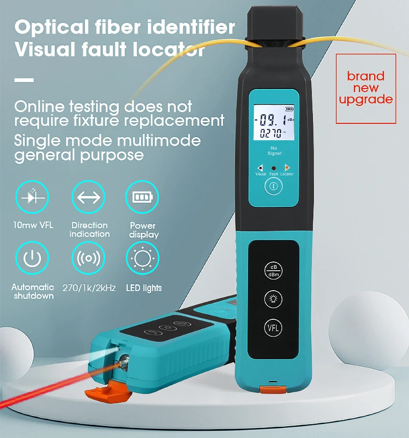 COMPTYCO AUA-40 Fiber Optic Identifier Live Fiber Optical Identifier with Built in 10mw Visual Fault Locator 800-1700nm SM MM fast connector fiber optic