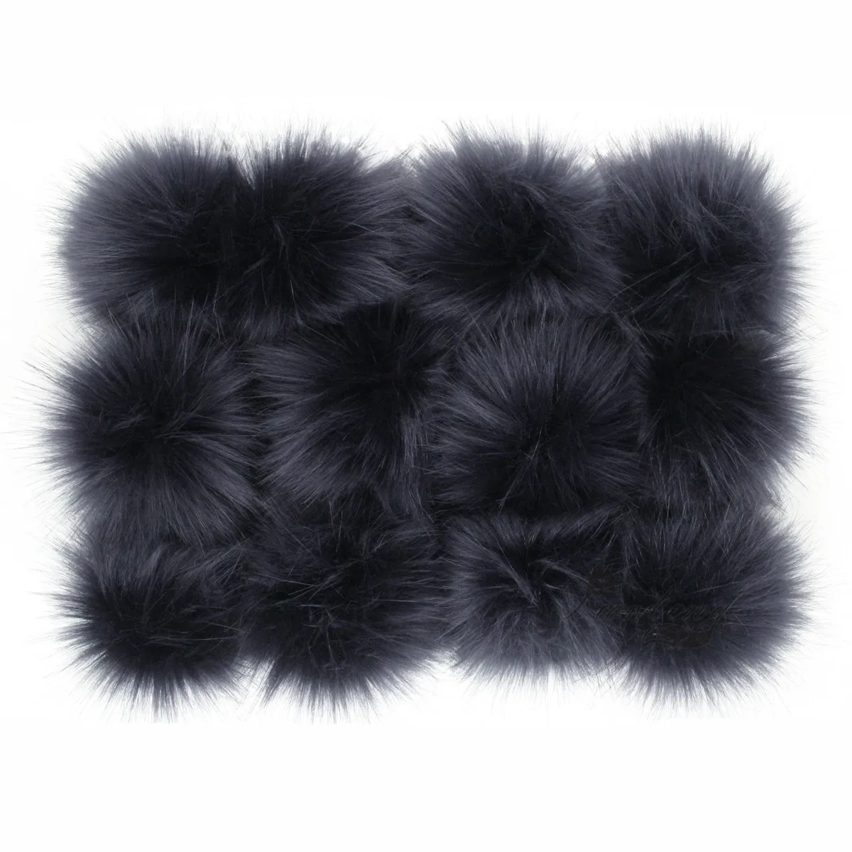 Furling Set of 12pcs High-density 13CM -5INCH Faux Fox Fur Pompoms Ball for Hat Gift for Knitter Yarn Accessories