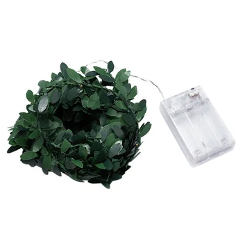 

LED Simulation Rattan String Lights Christmas Light String Simulated Green Leaf Copper Wire Lights LB88
