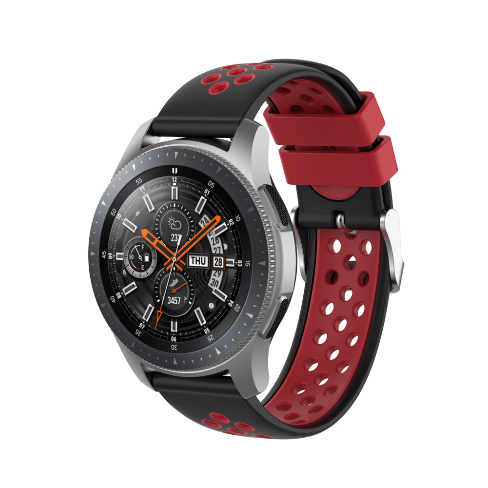 Для samsung Galaxy Watch/S3 Двухцветный силиконовый ремешок 22 мм Пряжка сменный Браслет для Huami для Garmin для zte для LG
