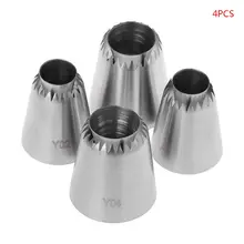 4 шт./компл. украшения торта обледенение труб насадки крем размеров набор наконечников Нержавеющая сталь DIY Инструменты для выпечки султа Ne кольцо печенье пресс-форма