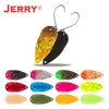 Jerry 2.5g 3.5g brass wide micro area trout spoons UV colors single hook fishing lures glitters spinner freshwater bait ► Photo 2/6