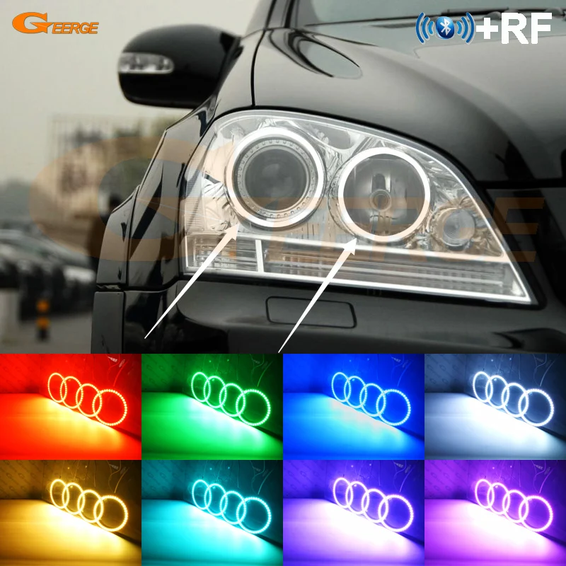 Для Mercedes Benz M Class W164 ML 2005 2006 2007 pre facelift RF remote Bluetooth APP многоцветный RGB led angel eyes