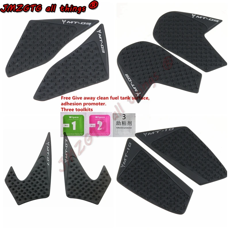 Motorcycle Tank Grip Pads For YAMAHA MT-03 MT-07 MT-09 MT-10 MT09 TRACER 900 Protector Sticker Tank Traction Pad Side