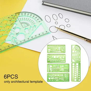 

Ruler Architectural Template Professional Building Formwork House Plan Stencil Furniture Drawing Technical Drafting Tool PS
