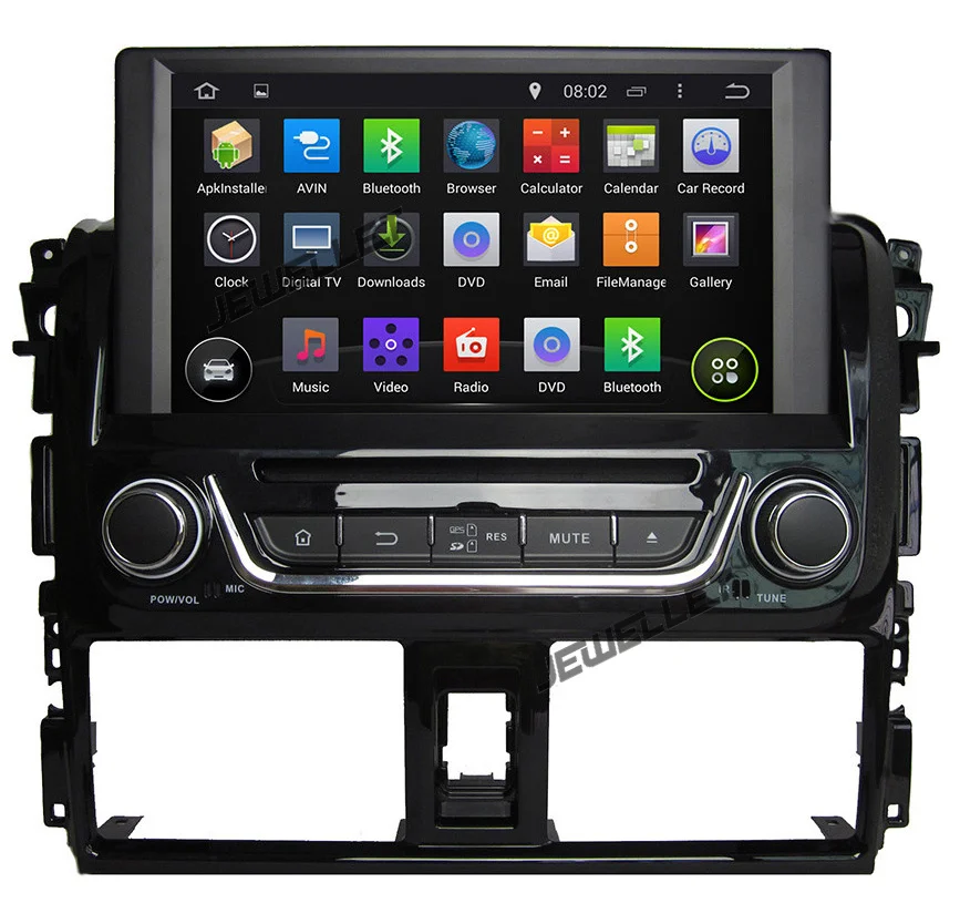 Четырехъядерный 1024*600 HD экран Android 9,0 автомобильный DVD gps радио навигация для Toyota Vios TRD Sportivo- с 4G/Wifi, DVR