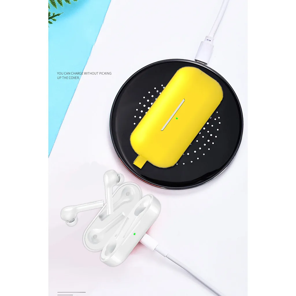 Мягкий противоударный чехол для huawei Freebuds, силиконовый защитный чехол, мягкий губчатый чехол для наушников, милый чехол# E40