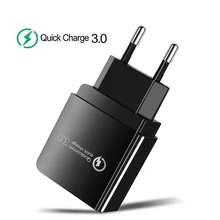 Usb зарядное устройство Quick Charge 3,0 18 Вт США ЕС Великобритания вилка настенное мобильное быстрое зарядное устройство для Iphone X 8 7 samsung Xiaomi huawei Qc3.0 Быстрая зарядка