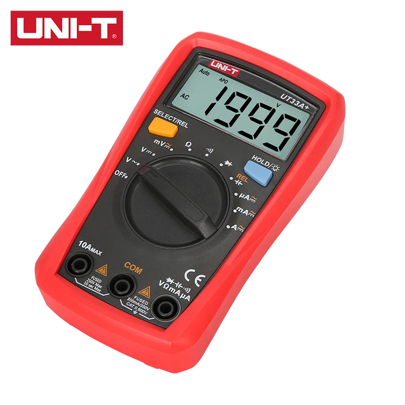 UNI T UT33A +/UT33B +/UT33C +/UT33D + мультиметр с размером ладони CAT II 600 в ЖК дисплей