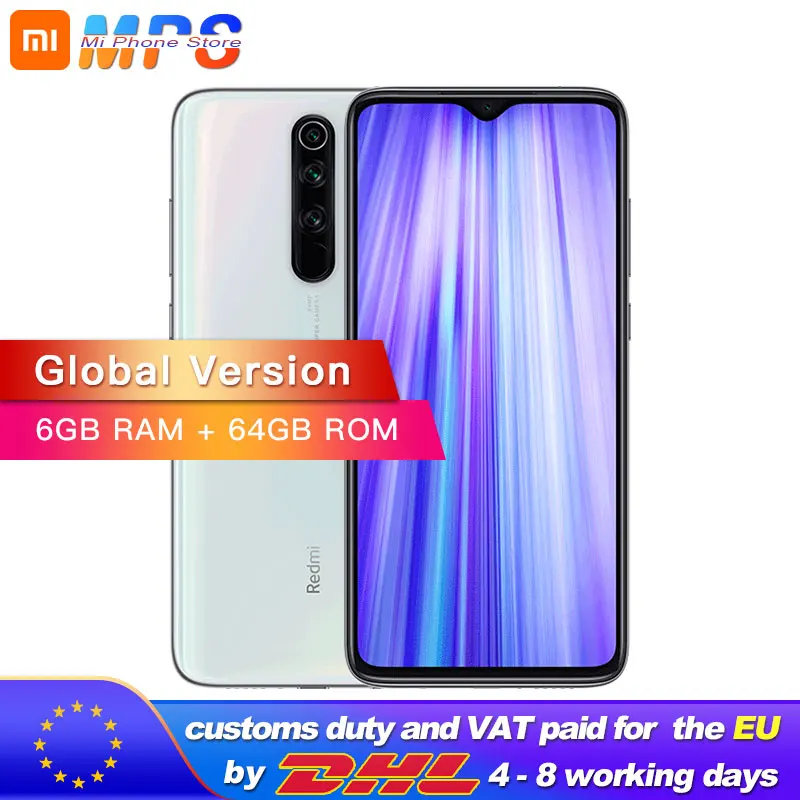  In Stock Global ROM Xiaomi Redmi Note 8 Pro 6GB 64GB Smartphone 64MP Quad Camera Helio G90T Octa Co