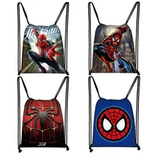 Сумка на шнурке с мультяшными комиксами для мальчиков и девочек-подростков, сумка для хранения, повседневный рюкзак, Детская сумка для книг, подарочные сумки для покупок