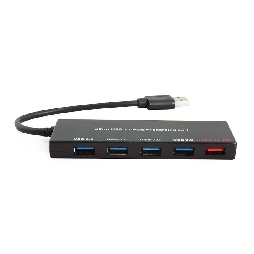 CHYI мульти 4 Порты и разъёмы usb-хаб 3,0 с 2.4A Мощность зарядки Порты и разъёмы USB разветвитель адаптер с Мощность Интерфейс для компьютерных аксессуаров
