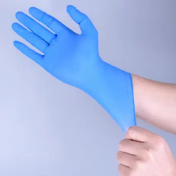 

hot sale 100pcs Blue Nitrile Disposable Gloves Wear Resistance Chemical Laboratory Electronics Food Medical Testing Work Gloves