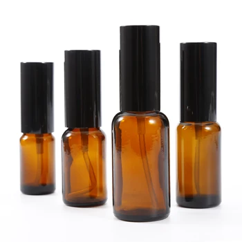 

Transparent Brown Portable Amber Glass Essential Oil Spray Bottles Mist Sprayer Container Refillable Bottle Travel Cosmetic Tool