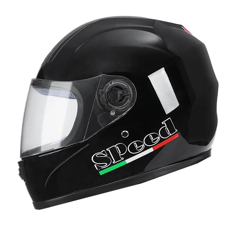

Motorcycle Helmet Full Face Unisex Racing Bicycle Helmet Dual Lens Visors Autumn Winter Safety Cap Helmet for Scooter 858
