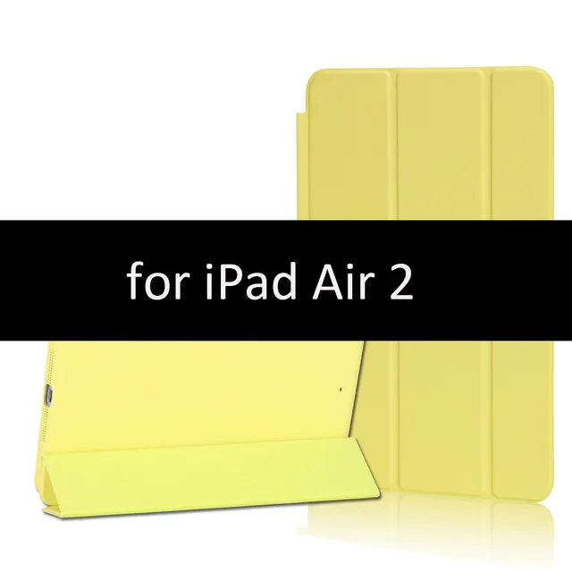 Подходит для ipad, чехол из искусственной кожи, смарт-пробуждение/Защита от сна, чехол для ipad, защитный кронштейн, чехол, флип-чехол, чехол - Цвет: Yellow Green-2