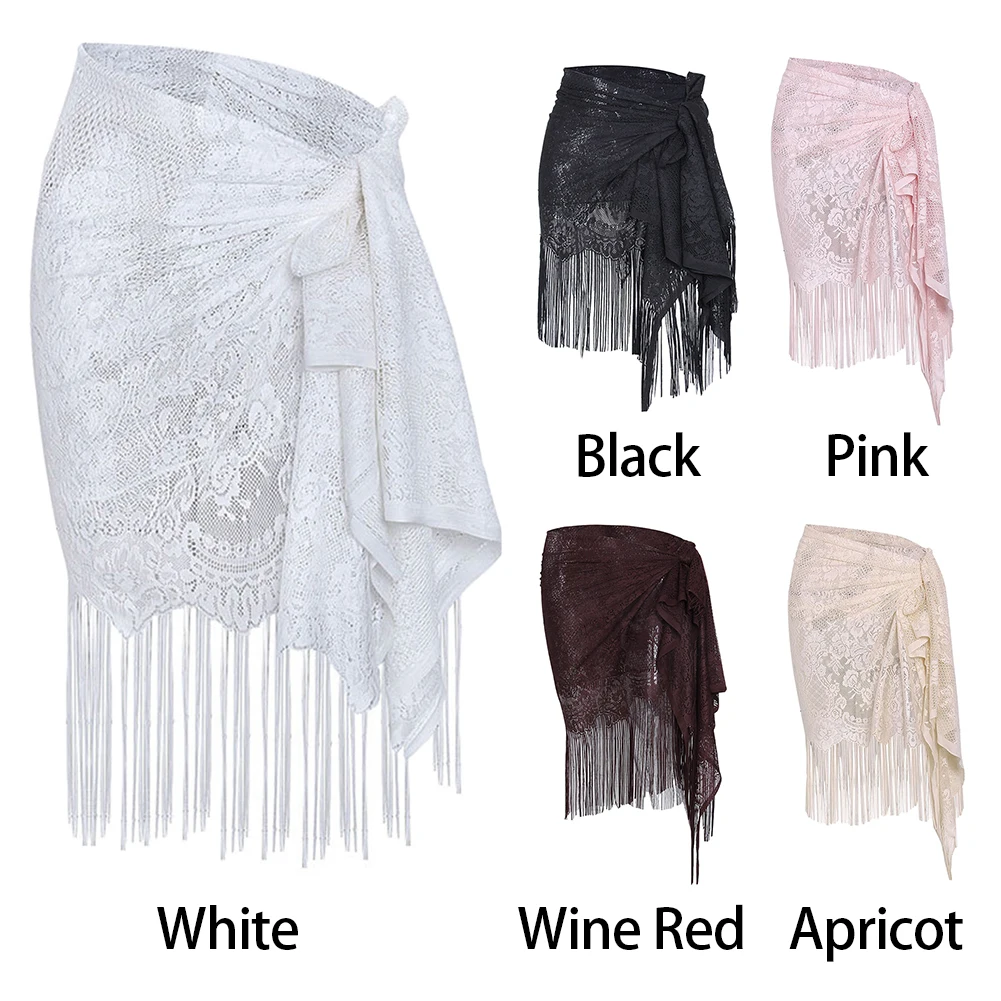 Wrap Sunscreen Sexy Holiday Stylish Ladies Lightweight Stretchy Cover Up Sarong Women Skirt Summer Beach Tassel