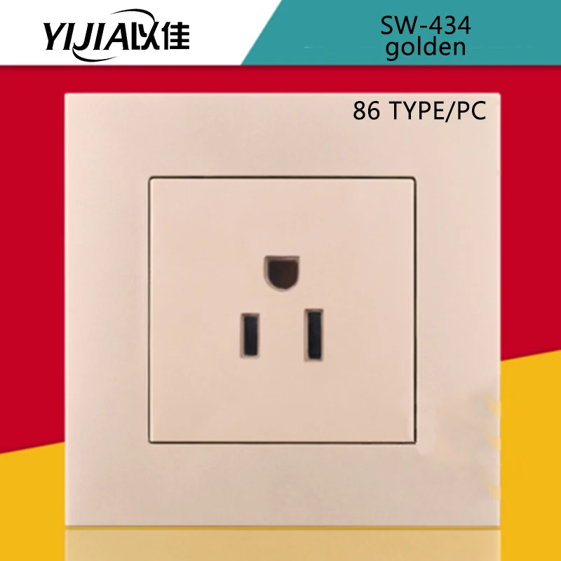 YIJIA американский стандарт 86*86 мм/146*86 мм 15A розетка 86/146 Тип 110-250 В розетки pc/нержавеющая сталь/стеклянная панель розетка домашняя работа