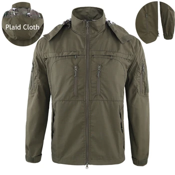 

Camouflage Tactical Windbreaker Male Outdoor Hiking Windproof Warm Hooded Coat Tactical Jacket Man Military Clothes Outerwear