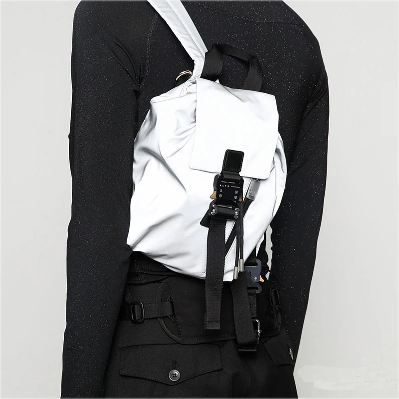 2020 New ALYX Backpack Men Women Metal Buckle Functional Tactical Shoulder Bag High Quality Hip Hop Reflective Bags | Багаж и сумки