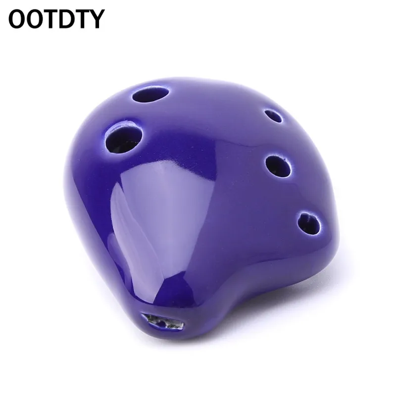 Королевский синий OOTDTY Профессиональный Rythem 6 отверстий альт C керамический окарина инструмент коллекционный - Цвет: Королевский синий
