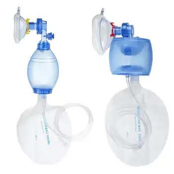 

Oxygen Mask Ambu Bag Simple Self-help Manual Resuscitator Adult Children Oxygen Tube Reservoir Bag PVC Mask First Aid Kit