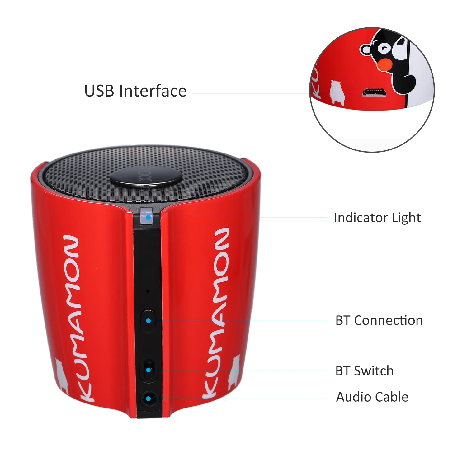 Kumamon Bluetooth динамик мини портативный звуковой ящик громкий динамик автомобильный компьютер стерео Волшебная чашка медиаплеер для мобильного телефона