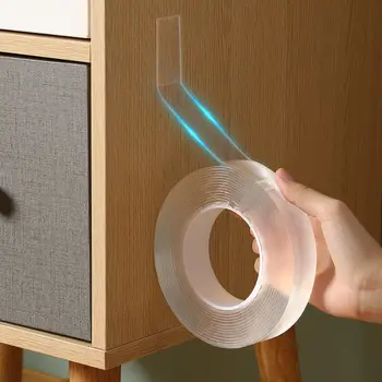 

Nano Traceless Tape Reusable Double Sided Nano Traceless Adhesive Tape Washable Magic Nano Tape Great for Gift Wrapping