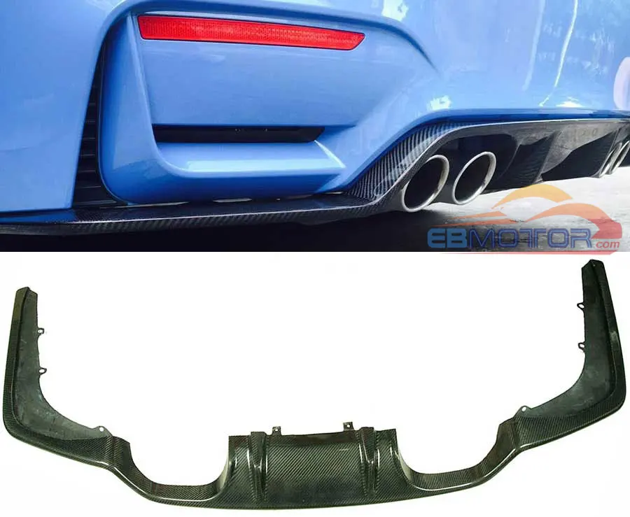 Real Carbon Fiber 3D Style Rear Diffuser for BMW F80 M3 F82 M4 2014UP B243