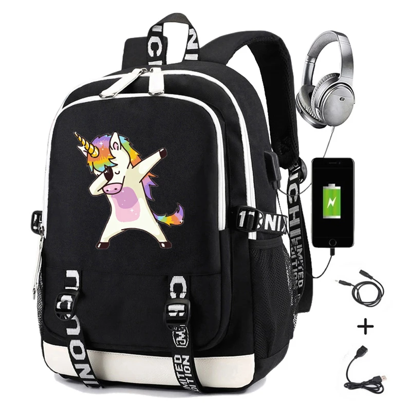 dabbing unicorn backpack