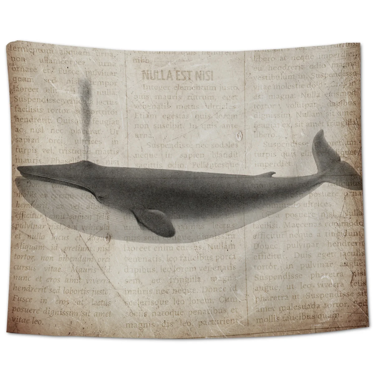 Tropical Whale Wall Hanging Tapestries Wall Decor Wall Art Coverlet Curtain Scarf Throw Sheet Personalized Anti-Allergy Anti