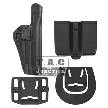 

Tactical Serpa Level 2 Auto Lock Duty Pistol Holster Right Hand Paddle Belt Loop Pistol Case w/ Mag Pouch For Colt 1911 M1911
