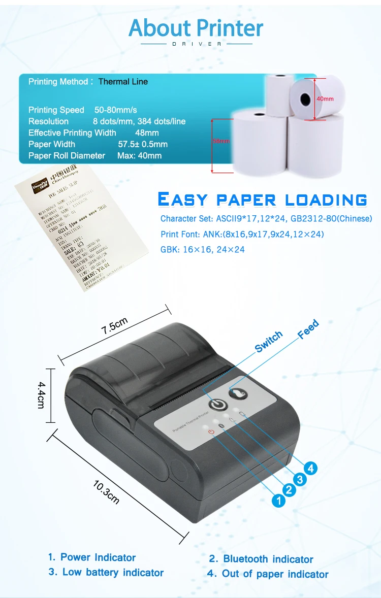 small slip printer