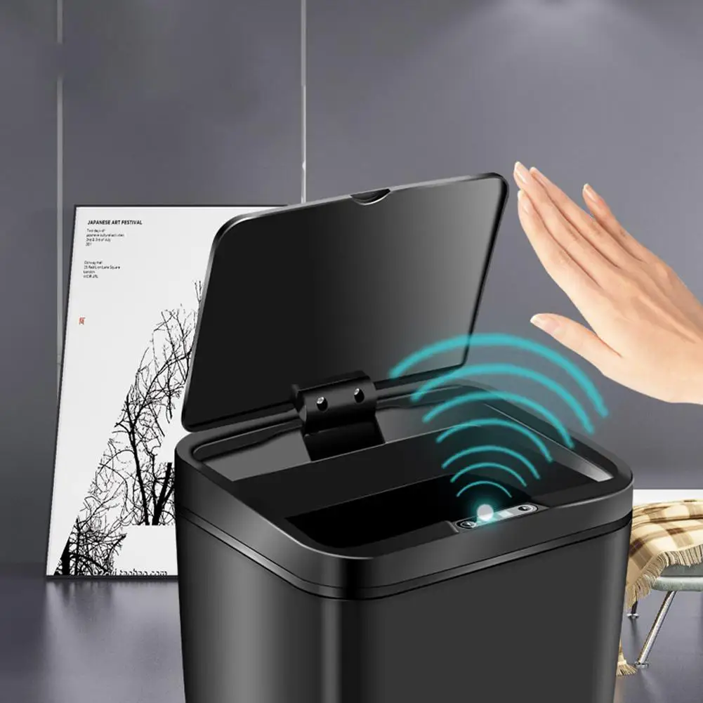 Интеллектуальный датчик мусорный бак кухонный мусорный контейнер с крышкой Бытовая Автоматическая Ванная комната открытие и закрытие
