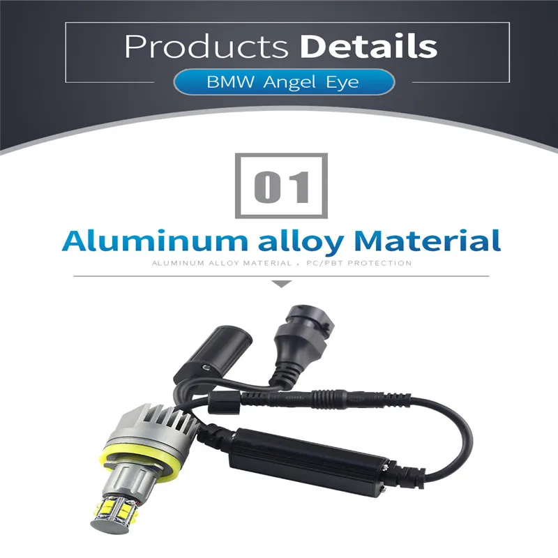  1 Set 120W LED Car-styling Angel Eyes Demon eyes light Highlighted Auto Lamp 12V For BMW E60 E61 E6 - 4000108430689
