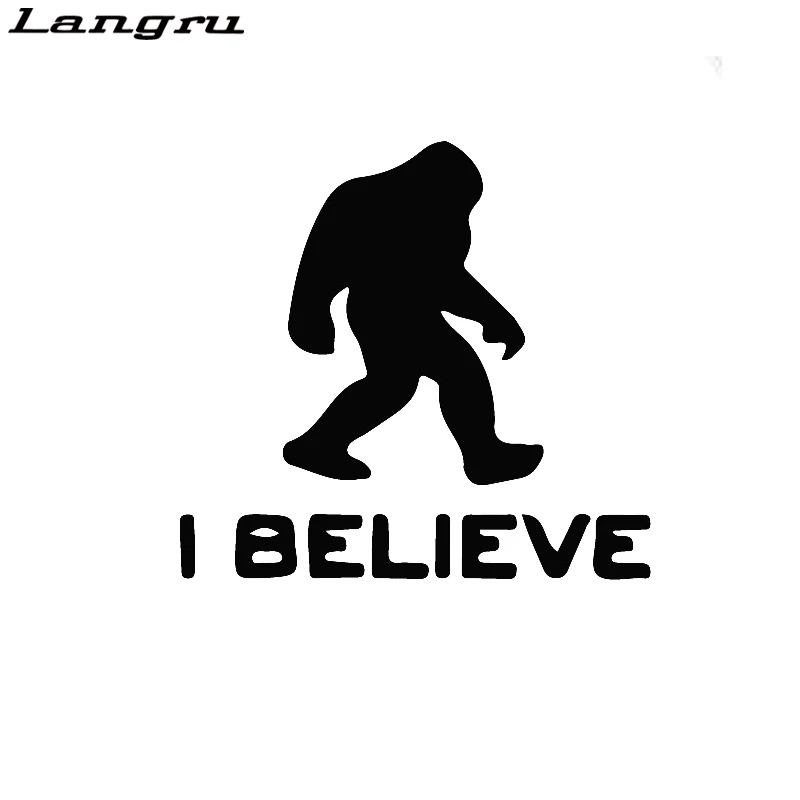 

Langru I Believe Bigfoot наклейки на кузов автомобиля, смешные высококачественные водонепроницаемые автомобильные аксессуары Jdm