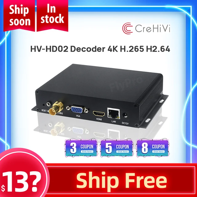 HV-HD02 Decoder 4K H.265 H2.64 HD CCTV IP Video Rtsp To HDMI Cable - Compatible Decoder Support Multi Video Streams Decoding 1