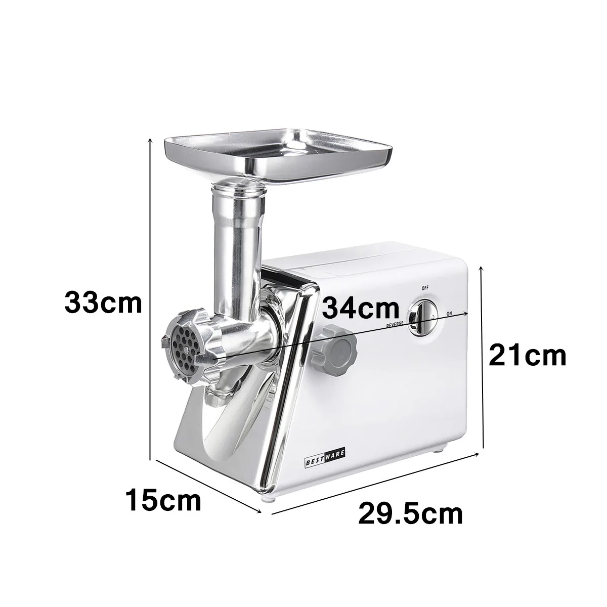 

220V-240V 2800W Multifunction Electric Meat Grinder Sausage Machine Mincer Kitchen Tool Three Grinding Plates 15x34x33cm