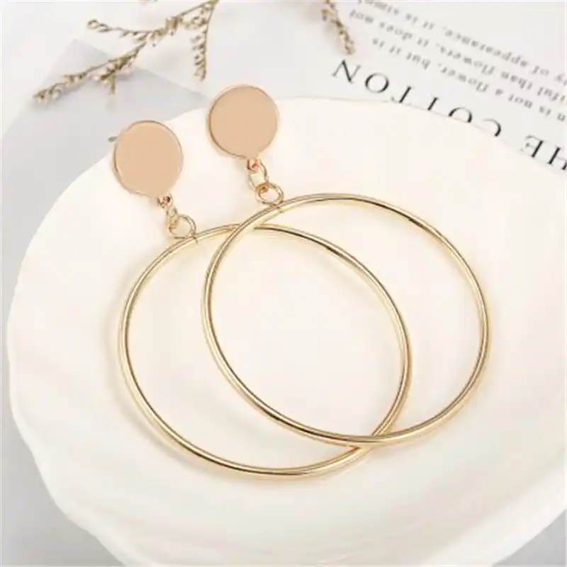 WKOUD золотой и серебряный цвета серьги-кольца для женщин полый круглый круг эффектный подарочный набор украшений для ушей вечерние свадебные Brincos