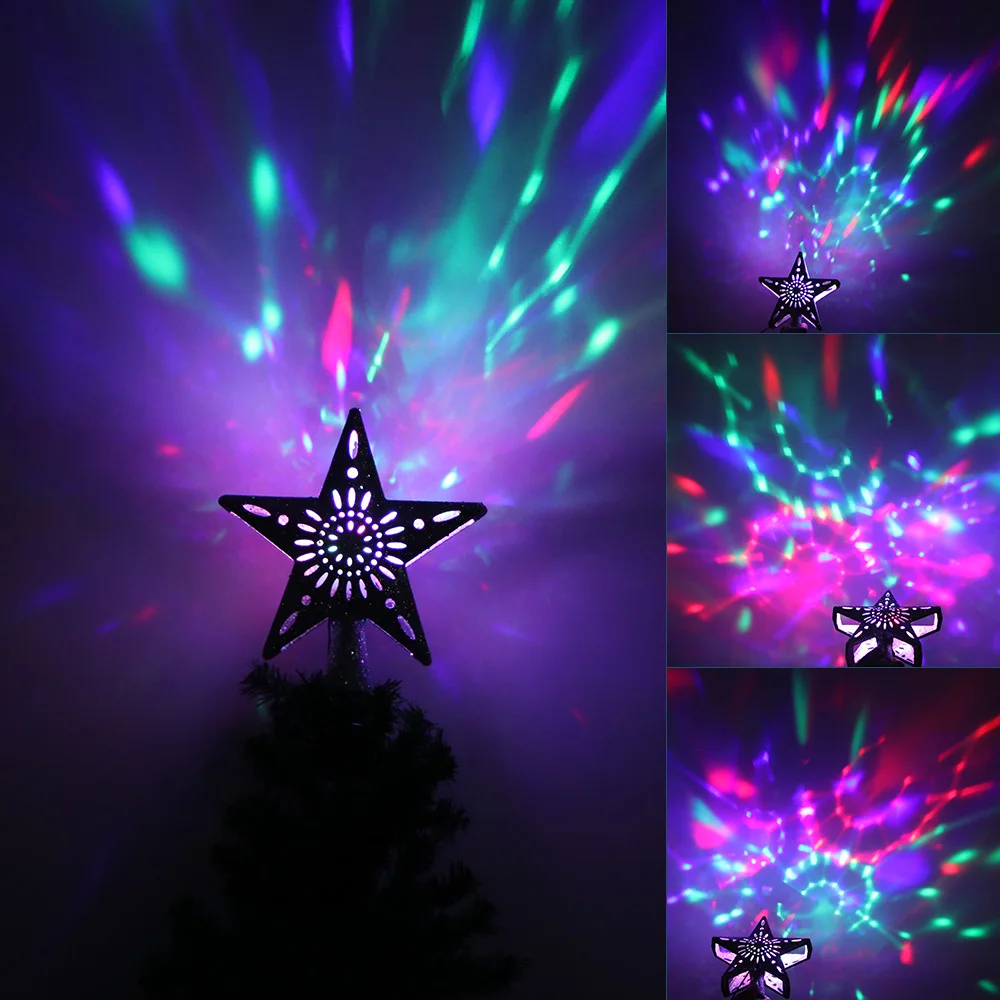 Рождественская елка, Рождественская звезда, светодиодные огни, украшение, проектор, Рождественская елка, украшения, фея