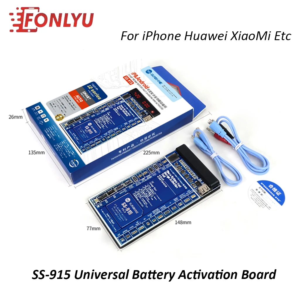 

Newest SUNSHINE SS-915 Universal Battery Activation Board For Iphone 12 Min 12 Pro Max Huawei Xiaomi Activation Mobile Charge 2A