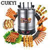 CUKYI Electric Grill 6/8/10 sticks Automatic revolving Vertical Grill Timing Barbecue tools smokeless Mutton BBQ Skewers machine 2