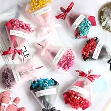 1 Bunch of Mini Gypsophila Bouquet Dried Flowers Wedding Home Decoration Gift Packaging Full Star