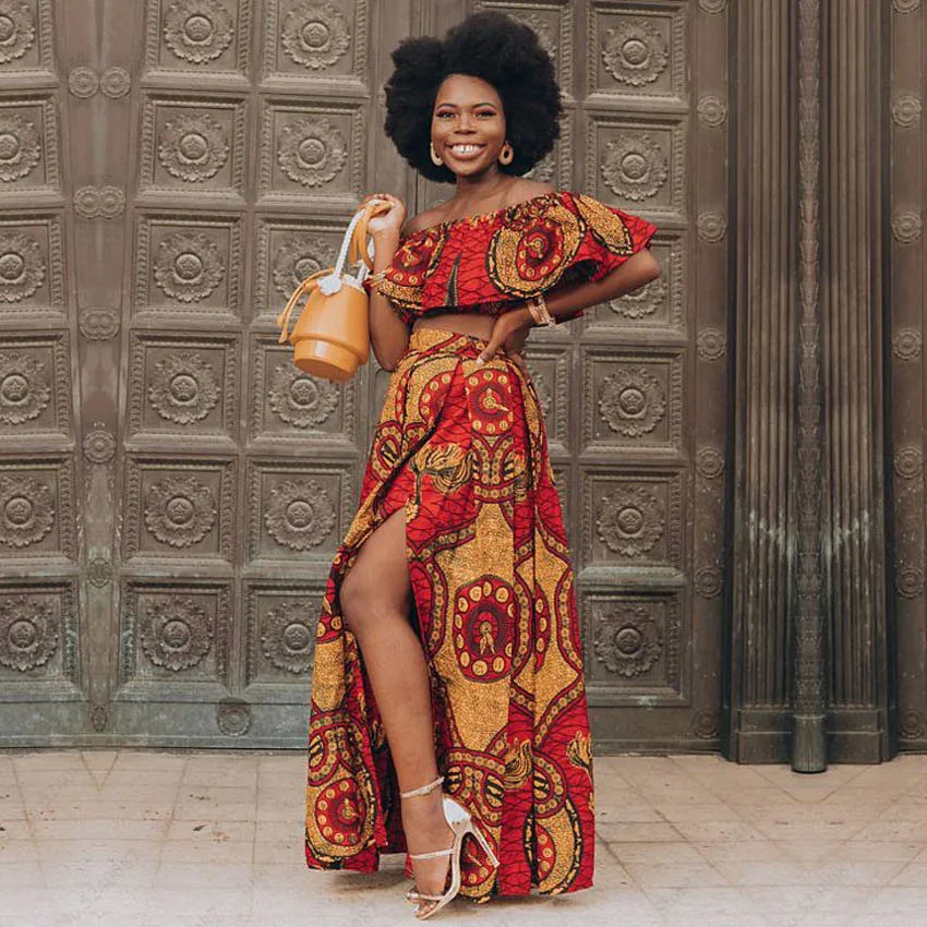 Африканские платья для женщин Dashiki Bazin Ankera длинные халаты женская одежда в