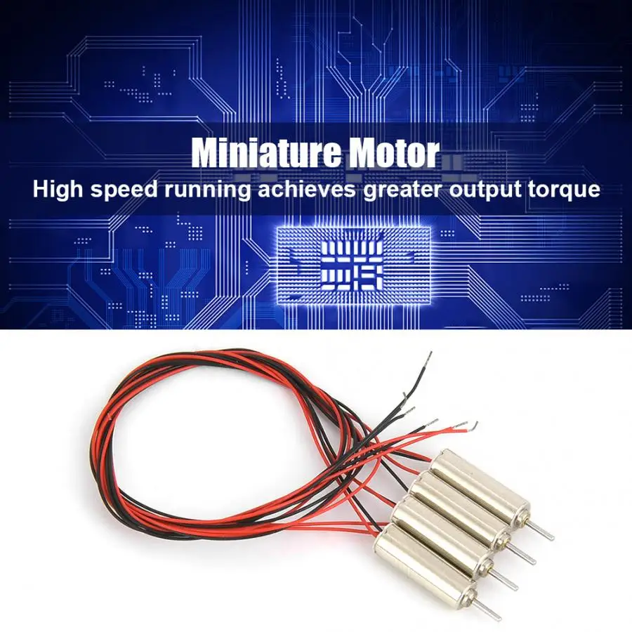 4 шт./компл. DC 4,5 V 31440 об/мин на бесколлекторном двигателе для 4x12 мм микро на бесколлекторном двигателе для RC беспилотный вертолет игрушка «сделай сам»
