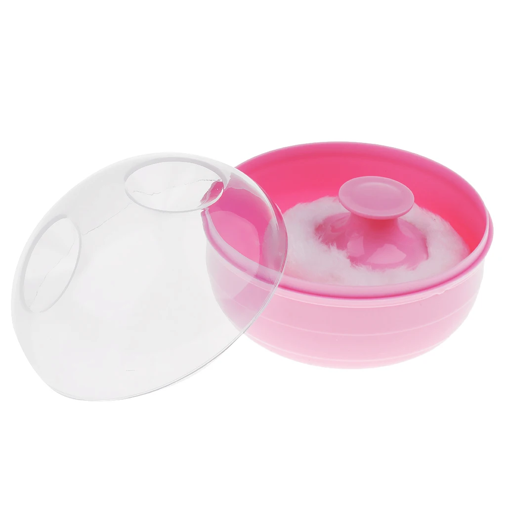 Prettyia Baby Soft Body Face Makeup Cosmetic Powder Puff Container Sponge Box