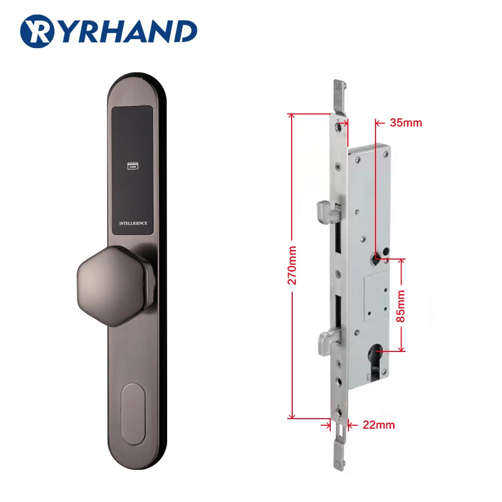 3585 Sliding lock Умный дверной замок Wi-Fi, приложение цифровой дверной замок Bluetooth Smart Password Lock Pin-код электронный дверной замок с раздвижной врезной - Цвет: 3585 Sliding lock
